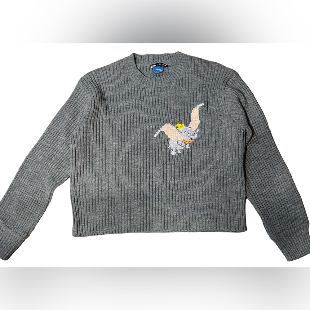 Zara Disney Dumbo Cropped Sweater